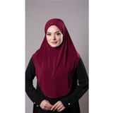 Hürrem Bone Bordo Pratik Hazır Geçmeli Tesettür Eşarp Sandy Kumaş Düz Hijab 2308_16
