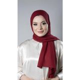 Hürrem Bone Bordo Pratik Hazır Geçmeli Tesettür Şal Örme Kumaş Taş Desenli 2118T_16