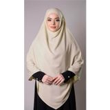 Hürrem Bone Ekru Pratik Hazır Geçmeli Tesettür Eşarp Medine İpeği Bağcıklı Çift Katlı Sufle Hijab 2302_27