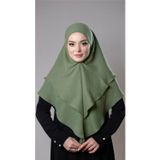 Hürrem Bone Fıstık Yeşili Pratik Hazır Geçmeli Tesettür Eşarp Pamuk Caz Kumaş Çift Katlı Düz Hijab 2303_36