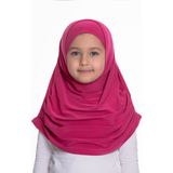 Hürrem Bone Fuşya Pratik Hazır Geçmeli Çocuk Tesettür Bone Sandy Kumaş Kendinden Boneli 78_20