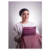 Hürrem Bone Fuşya Pratik Hazır Geçmeli Şal Şifon Boru Boneli 3001_20