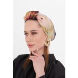 HÜRREM BONE Gold Pratik Hazır Geçmeli Tesettür Bone Kesik Elyaf Retro Desenli 2409_03
