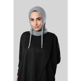 Hürrem Bone Gri Bağcıklı Peluş Balaklava Boyunluklu Bere Jakar Düz 2327_15