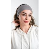 Hürrem Bone Gri Bandana Saç Bandı Viskon Düz 3012_15