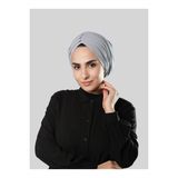 HÜRREM BONE Gri Drapeli Salaş Tesettür Bone Sandy Büzgülü 2315_15