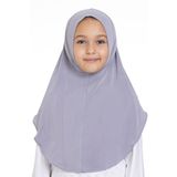 Hürrem Bone Gri Pratik Hazır Geçmeli Genç Tesettür Bone Sandy Kumaş Düz Hijab 2312_15
