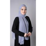 Hürrem Bone Gri Pratik Hazır Geçmeli Şal Şifon Kumaş Hijab Bone 3009_15