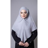 Hürrem Bone Gri Pratik Hazır Geçmeli Tesettür Eşarp Pamuk Caz Kumaş Düz Hijab 2306_15