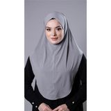 Hürrem Bone Gri Pratik Hazır Geçmeli Tesettür Eşarp Sandy Kumaş Düz Hijab 2308_15