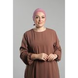Hürrem Bone Gül Kurusu Pratik Hazır Geçmeli Fiyonklu Bone Sandy Çift Taraflı Çapraz 3007B_18