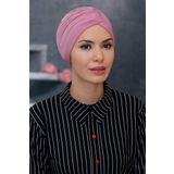 HÜRREM BONE Gül Kurusu Pratik Hazır Geçmeli Tesettür Bone Sandy Kumaş Taçlı Büzgülü 1208_18