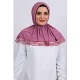Hürrem Bone Gül Kurusu Pratik Hazır Geçmeli Tesettür Eşarp Viskon Kumaş Çıtçıtlı Dantelli 2105_18