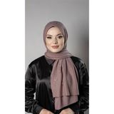 Hürrem Bone Gül Kurusu Pratik Hazır Geçmeli Tesettür Şal Örme Kumaş Taşlı Çiçek Desenli 2118C_18