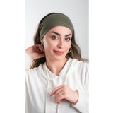 Hürrem Bone Haki Bandana Saç Bandı Viskon Düz 3012_09