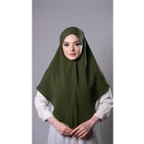 Hürrem Bone Haki Pratik Hazır Geçmeli Tesettür Eşarp Aerobin Kumaş Çapraz Hijab 2307_09