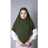 Hürrem Bone Haki Pratik Hazır Geçmeli Tesettür Eşarp Aerobin Kumaş Düz Hijab 2309_09