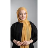 HÜRREM BONE Hardal Pratik Hazır Geçmeli Şal Şifon Boru Boneli _43 3001