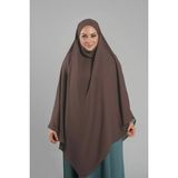 Hürrem Bone Kahve Pratik Hazır Geçmeli Tesettür Eşarp Krep Bağcıklı Sufle Hijab 2313_14