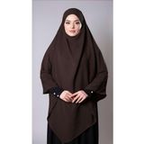 Hürrem Bone Kahverengi Pratik Hazır Geçmeli Tesettür Eşarp Medine İpeği Bağcıklı Sufle Hijab 2301_14