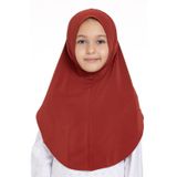 Hürrem Bone Kiremit Pratik Hazır Geçmeli Genç Tesettür Bone Sandy Kumaş Düz Hijab 2312_05