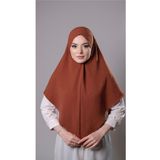 Hürrem Bone Kiremit Pratik Hazır Geçmeli Tesettür Eşarp Aerobin Kumaş Çapraz Hijab 2307_05
