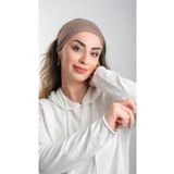 Hürrem Bone Koyu Vizon Pratik Hazır Geçmeli Tesettür Bone Viskon Kumaş Sade 3007_38