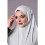 Hürrem Bone Krem Pratik Hazır Geçmeli Tesettür Eşarp Sandy Kumaş Düz Hijab 2308_40