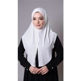 Hürrem Bone Krem Pratik Hazır Geçmeli Tesettür Eşarp Sandy Kumaş Yırtmaçlı Düz Hijab 2310_40