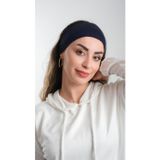 Hürrem Bone Lacivert Bandana Saç Bandı Viskon Düz 3012_02