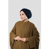 HÜRREM BONE Lacivert Drapeli Salaş Tesettür Bone Sandy Büzgülü 2315_02