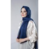 Hürrem Bone Lacivert Düz Klasik Şal Şifon Kumaş Janjan Abiye 202108_02