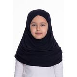 Hürrem Bone Lacivert Pratik Hazır Geçmeli Çocuk Tesettür Bone Sandy Kumaş Kendinden Boneli 78_02