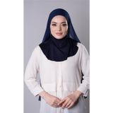 Hürrem Bone Lacivert Pratik Hazır Geçmeli Şal Şifon Kumaş Hijab Bone 3009_02