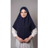 Hürrem Bone Lacivert Pratik Hazır Geçmeli Tesettür Eşarp Aerobin Kumaş Çapraz Hijab 2307_02