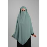 Hürrem Bone Mint Yeşili Pratik Hazır Geçmeli Tesettür Eşarp Krep Bağcıklı Sufle Hijab 2313_13