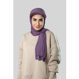 Hürrem Bone Mor Pratik Hazır Geçmeli Şapkalı Tesettür Şal Sandy Düz 3008_22