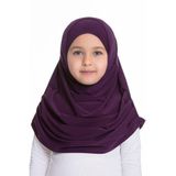 Hürrem Bone Mürdüm Pratik Hazır Geçmeli Çocuk Tesettür Bone Sandy Kumaş Kendinden Boneli 78_07