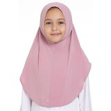 Hürrem Bone Pembe Pratik Hazır Geçmeli Genç Tesettür Bone Sandy Kumaş Düz Hijab 2312_04