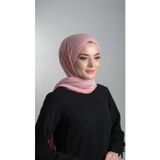 Hürrem Bone Pembe Pratik Hazır Geçmeli Şal Viskon Kumaş Penye Şal 2108_04