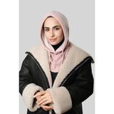 Hürrem Bone Pudra Bağcıklı Peluş Salaş Balaklava Boyunluklu Bere Jakar Düz 2328_06