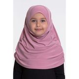 Hürrem Bone Pudra Pratik Hazır Geçmeli Çocuk Tesettür Bone Sandy Kumaş Kendinden Boneli 78_06