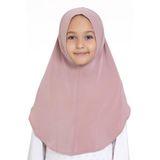 Hürrem Bone Pudra Pratik Hazır Geçmeli Genç Tesettür Bone Sandy Kumaş Düz Hijab 2312_06