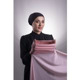 HÜRREM BONE Pudra Pratik Hazır Geçmeli Şal Şifon Boru Boneli _06 3001