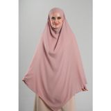 Hürrem Bone Pudra Pratik Hazır Geçmeli Tesettür Eşarp Krep Bağcıklı Sufle Hijab 2313_06