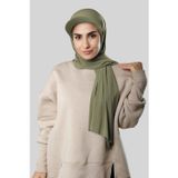 Hürrem Bone Su Yeşili Pratik Hazır Geçmeli Şapkalı Tesettür Şal Sandy Düz 3008_58