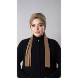 Hürrem Bone Taba Pratik Hazır Geçmeli Tesettür Bone Sandy Kumaş Atkılı 2204_33