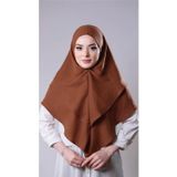 Hürrem Bone Taba Pratik Hazır Geçmeli Tesettür Eşarp Pamuk Caz Kumaş Çift Katlı Düz Hijab 2303_33