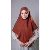 Hürrem Bone Taba Pratik Hazır Geçmeli Tesettür Eşarp Pamuk Caz Kumaş Düz Hijab 2306_33