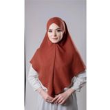 Hürrem Bone Taba Pratik Hazır Geçmeli Tesettür Eşarp Pamuk Caz Kumaş Tek Katlı Çapraz Hijab 2305_33
